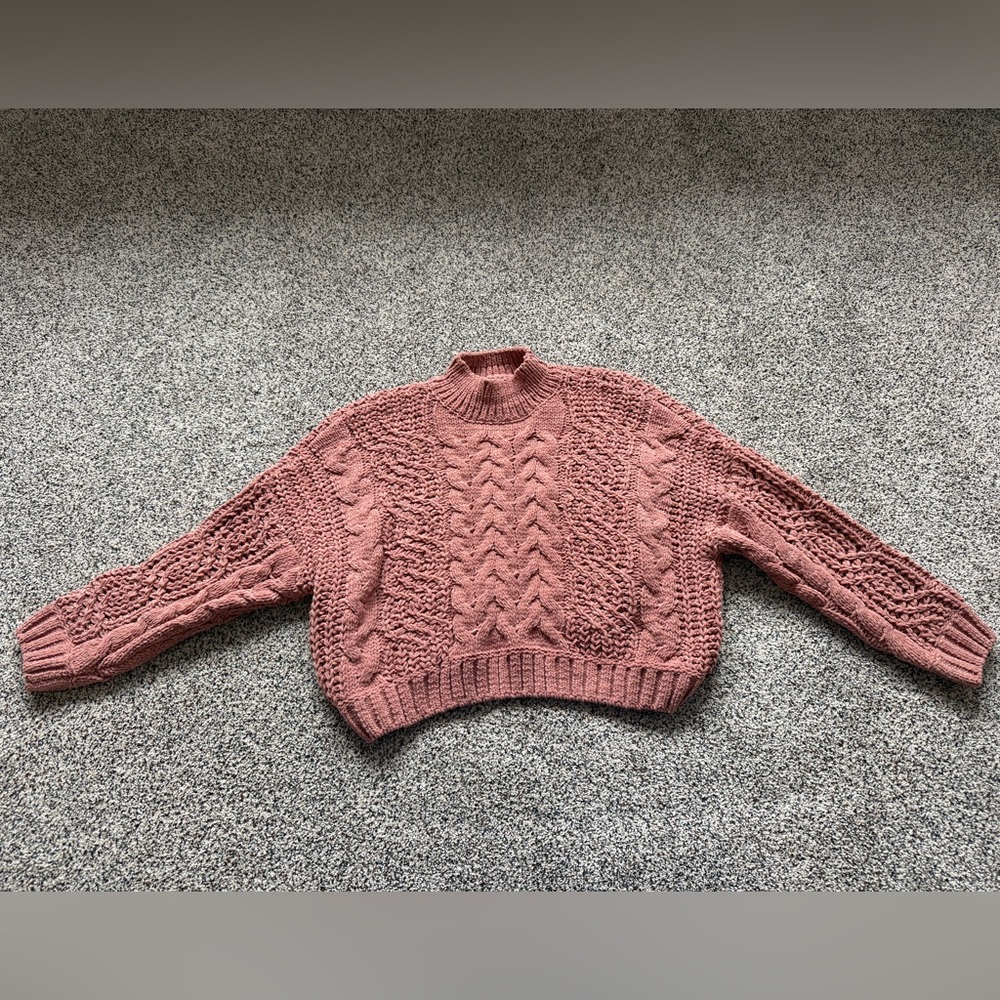 POL Women's Cowl Neck Sweater - Dusty Pink
